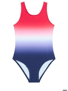 Girls Ombre Red to Navy Kanu Surf  One-Piece Swimsuit